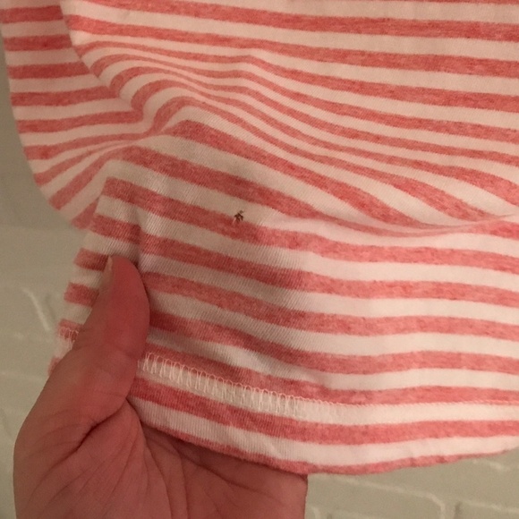 St Johns Bay Women’s Shirt White/Rosie-red Marinière Coastal Stripes Size M - Picture 5 of 9